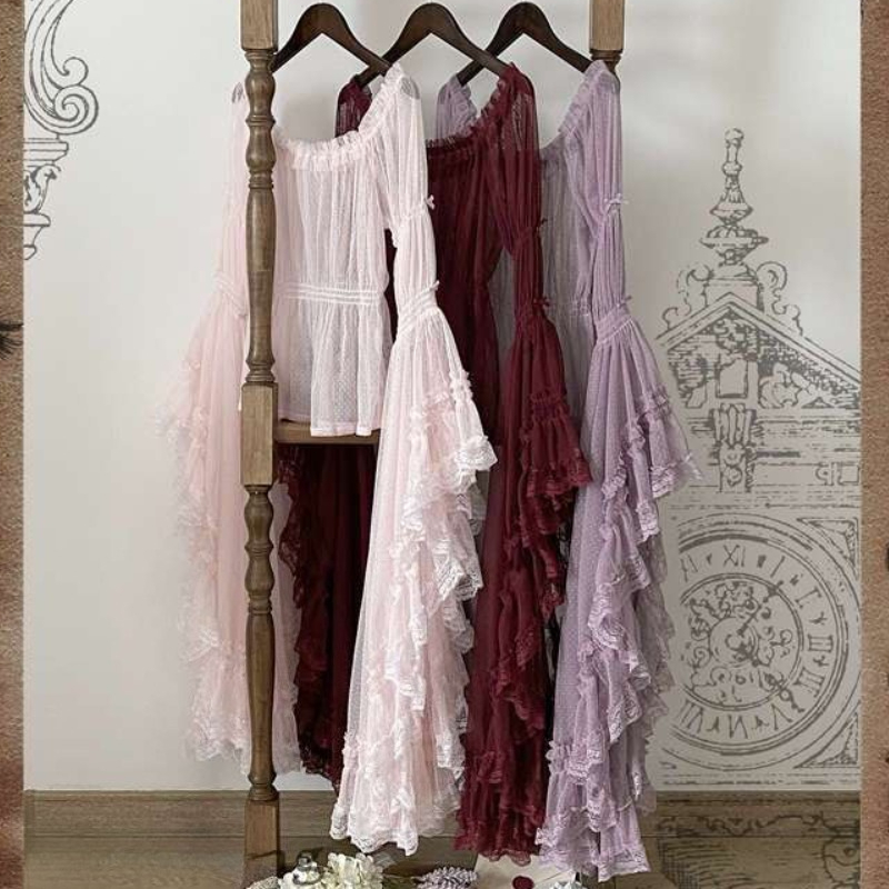 Women'S Formal Wear Blouse - Victoria Vintage Zarif Lolita Gömlek Kadın