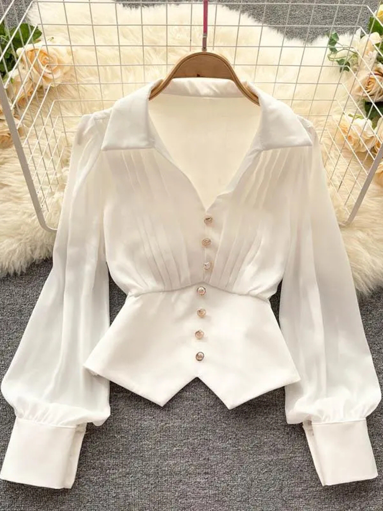 Women'S Formal Wear Blouse - Jmprs zarif fransız tarzı kadın bluz