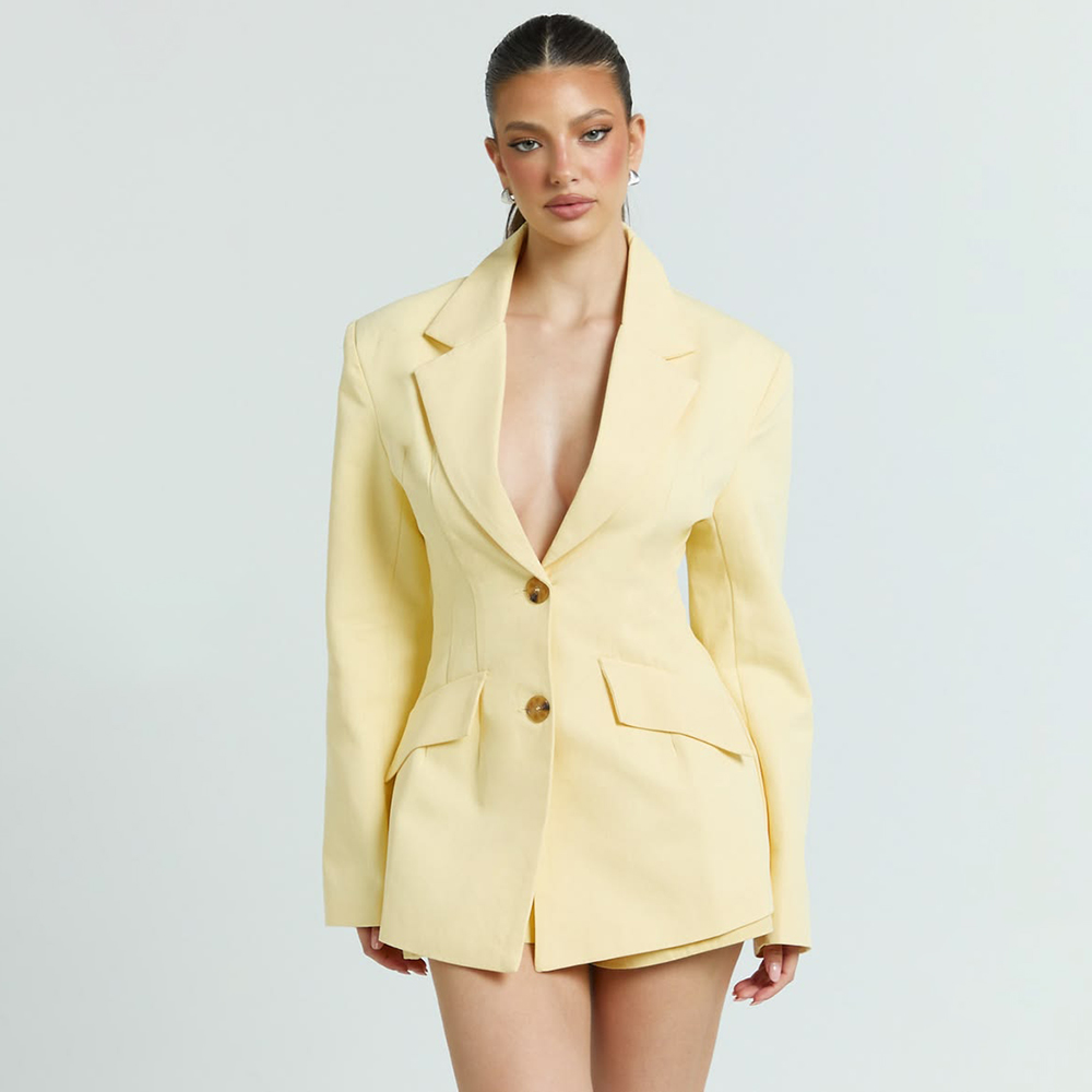 Açık Sarı Kadın 2Pic Takım Elb - Women'S Formal Wear Pants Suit incelemesi ve fiyatı