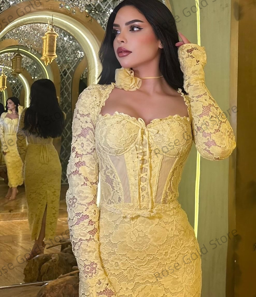 Yeni Sarı Denizkızı Abiye Elbi - Women Formal Wear Dubai incelemesi ve fiyatı