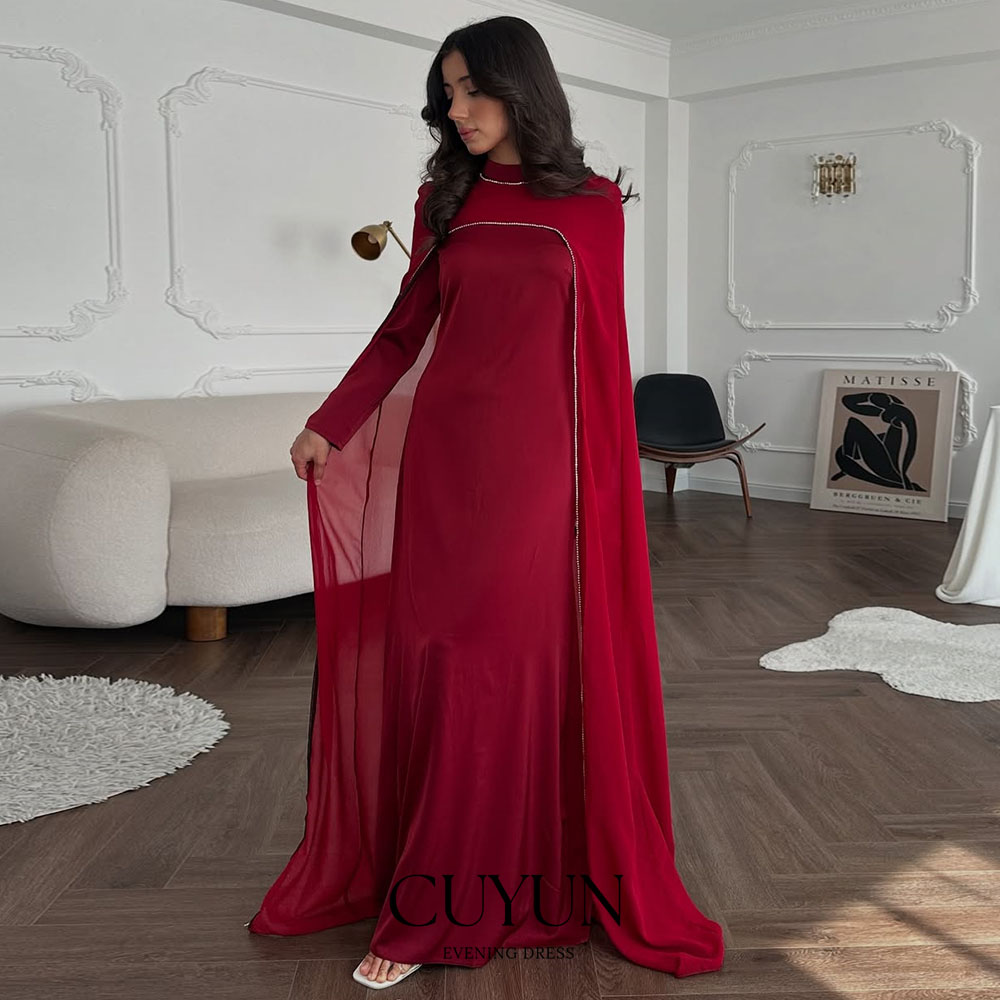 CUYUN Kırmızı Suudi Kadın Abiy - Women Formal Wear Dubai incelemesi ve fiyatı