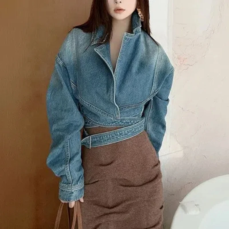 Mavi Yıkanmış Retro Denim Ceke - Unique Women'S Formal Wear incelemesi ve fiyatı