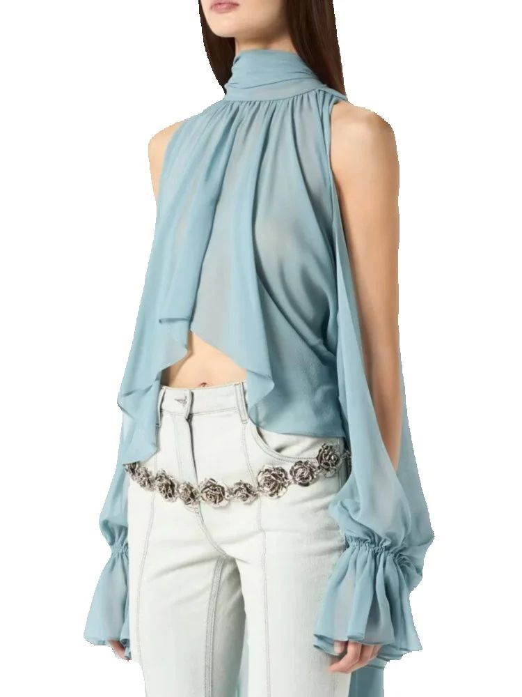 2025 Yaz Kadın Vintage Saydam  - Women'S Formal Wear Blouse incelemesi ve fiyatı