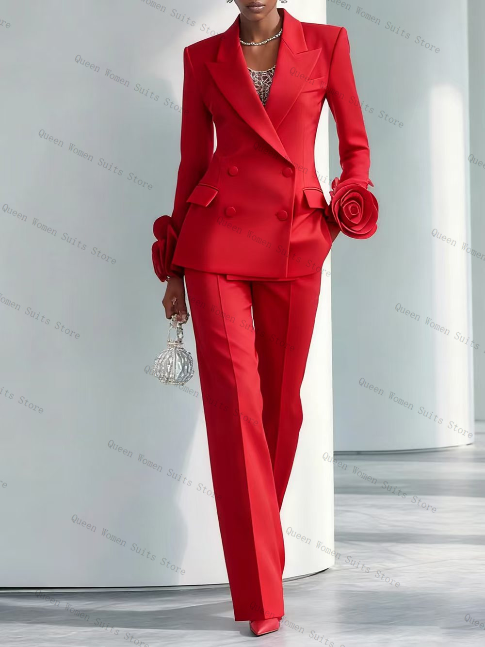 Lüks Kırmızı Kadın Takım Elbis - Women Luxury Formal Wear incelemesi ve fiyatı