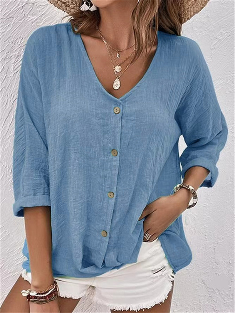 Zarif Düğmeler Katı Bluz Bahar - Women'S Formal Wear Blouse incelemesi ve fiyatı