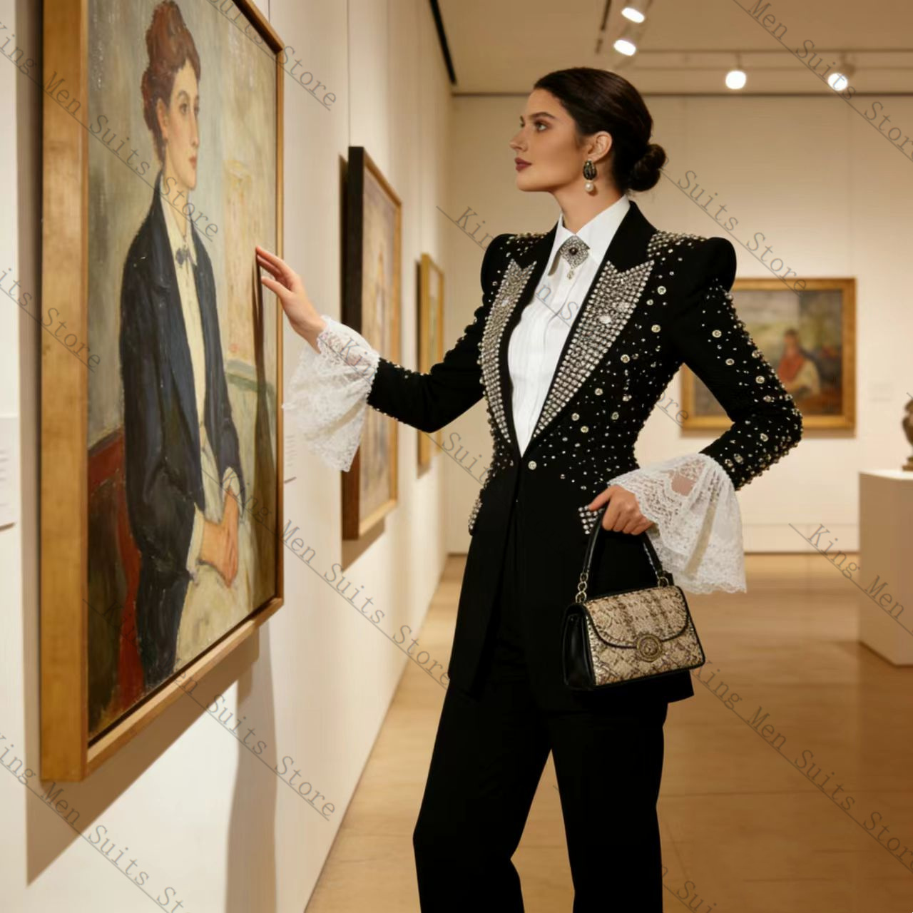 Kristaller Siyah Kadın Takım E - Women Luxury Formal Wear incelemesi ve fiyatı
