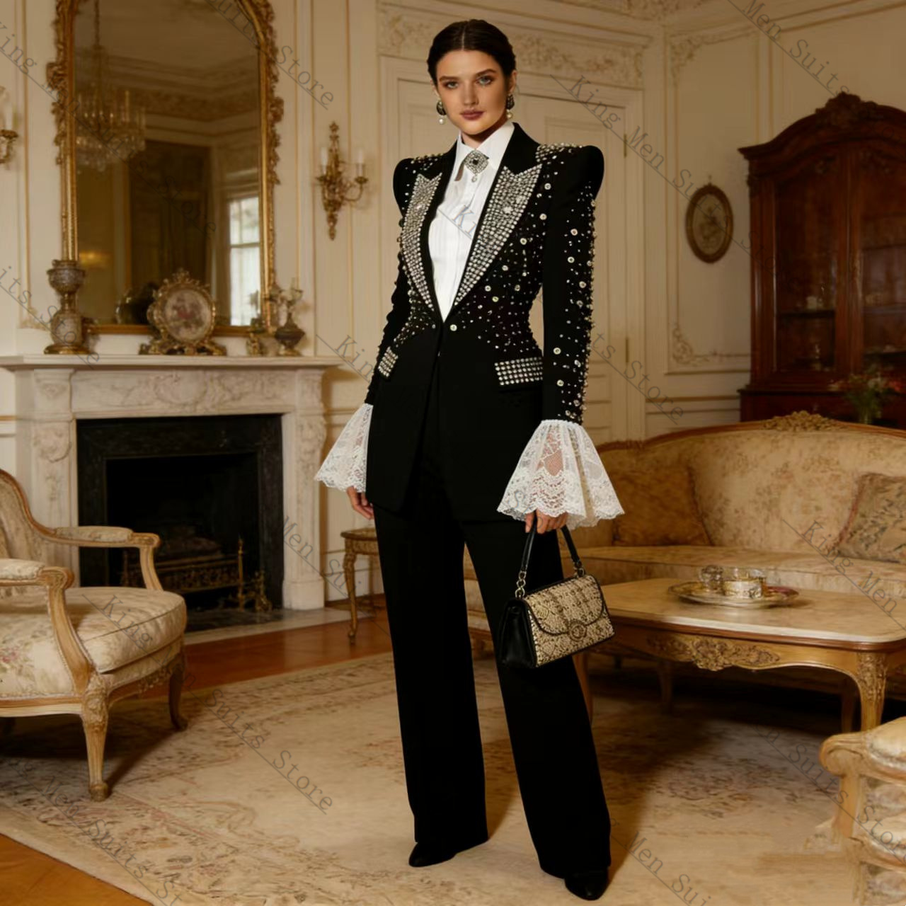 Kristaller Siyah Kadın Takım E - Women Luxury Formal Wear incelemesi ve fiyatı