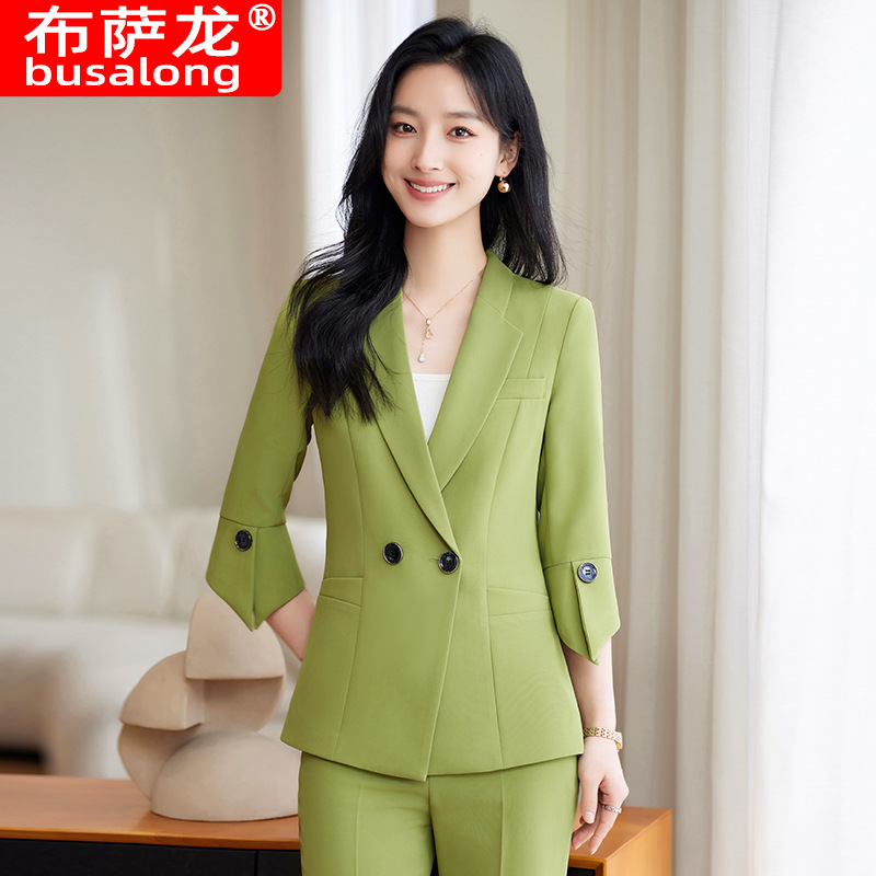 İlkbahar Yaz Yeni Sarı Takım E - Women'S Formal Wear Pants Suit incelemesi ve fiyatı