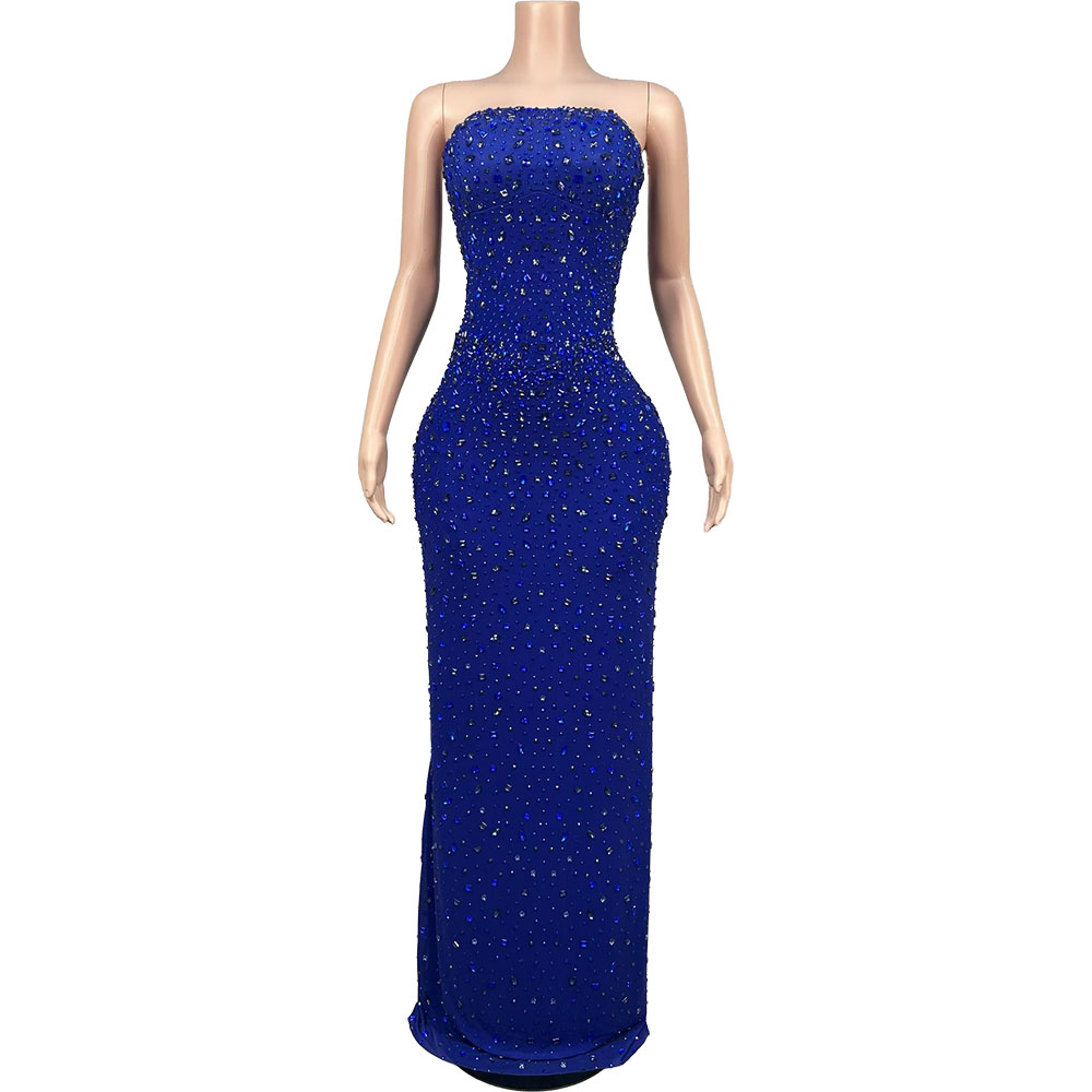 Işıltılı Yapay Elmas Mavi Stra - Women Luxury Formal Wear incelemesi ve fiyatı